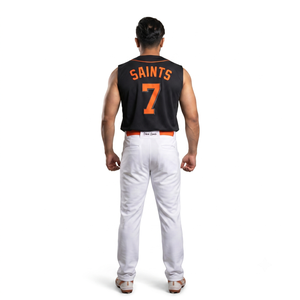 Camiseta de Béisbol sin Mangas Personalizada, 100% Poliéster, para Hombre, con Botones, Deportiva, Absorbente de Humedad, Uniforme de Equipo, Fabricante OEM - Product Image 5