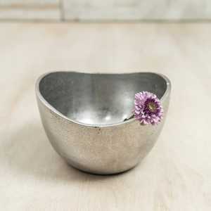 Tazón de metal para ensalada con diseño de 4 esquinas recortadas, tazones para servir comida, accesorios de mesa, tazón de lujo hecho a mano para decoración. - Product Image 3