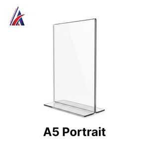 Fabricante OEM: Soporte de acrílico en T para exhibición de menús de escritorio A5 de doble cara, marco para folletos, el mejor proveedor B2B - Product Image 6