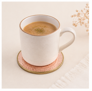 Pure Copper Hammered Design Coasters <b>Set</b> Artisanal Round Metal Tabletop Protector For Coffee Mugs & <b>Tea</b> Cups <b>Antique</b> Decoration - Product Image 2