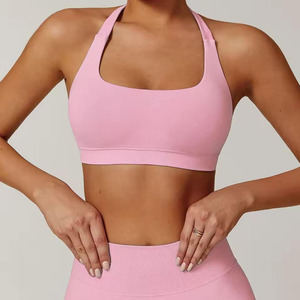 Custom Logo <b>Bra</b> Square <b>Neck</b> Medium Support for Adults Comfortable Seamless Brassiere Adjustable Strap Sports <b>Bra</b> - Product Image 3