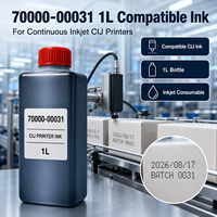 Encre compatible Lei 70000-00031 1L, fourniture d'usine pour impression numérique à jet d'encre continu CIJ, encre de marquage