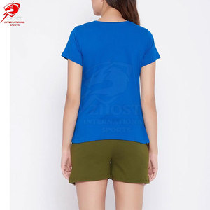 Conjunto de camisetas deportivas elegantes para mujer, ropa de dos piezas, top flexible y camisetas hechas en Pakistán para la venta - Product Image 3