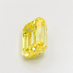 Pierre précieuse de luxe fantaisie jaune intense étincelante, diamant de laboratoire CVD certifié, taille coussin radieuse, pierre gemme lâche - Product Image 5