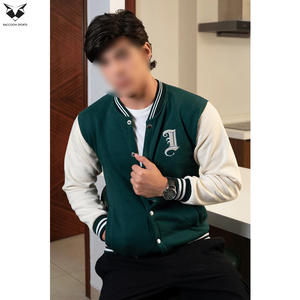 Custom Contrast Color Customized Logo Print Highest Quality Street Wear Varsity Jackets Latest Style Wool Winter Bomber Jacket - Product Image 6