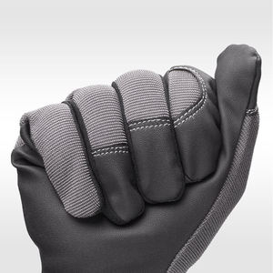 Gants de travail de sécurité sur mesure en cuir croûte gris et noir, à doigts complets, pour assemblage automobile - Product Image 2