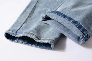 Jeans pour hommes sur mesure en gros, coupe slim, décontractés, design tendance, en denim - Product Image 2