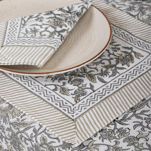 Indian Handmade Premium Quality Eco-friendly Printed Floral Pattern Cotton <b>Table</b> <b>Cover</b> Modern Style Customizable for Wedding Use - Product Image 3