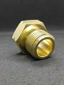 Raccord hexagonal mâle en laiton moulé, 25 mm ID, 75 mm OD, 1 pouce de longueur, poli, haute pression, connecteur industriel métrique - Product Image 3