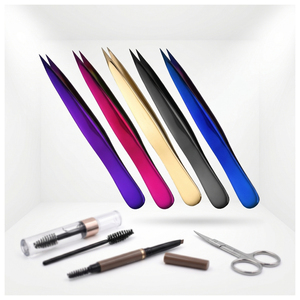 Pince à épiler professionnelle pour sourcils en acier inoxydable, pince à épiler de précision pour le modelage des sourcils, l'épilation du visage et le soin de la beauté - Product Image 4