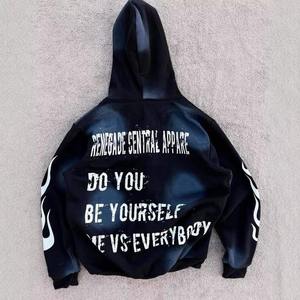 Sudadera con Capucha Bordada de Estilo Gótico Oversize al por Mayor, Tendencia Europea-Americana Y2K, Estilo Hip Hop Harajuku, 100% Algodón - Product Image 2