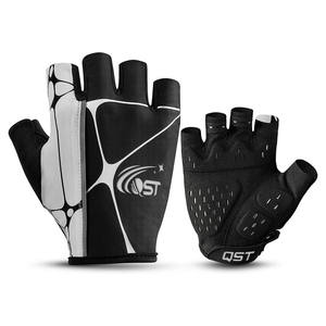 Fabricante al por mayor mejor calidad antideslizante ciclismo guantes deportes al aire libre transpirable medio dedo guantes hechos de poliéster - Product Image 2