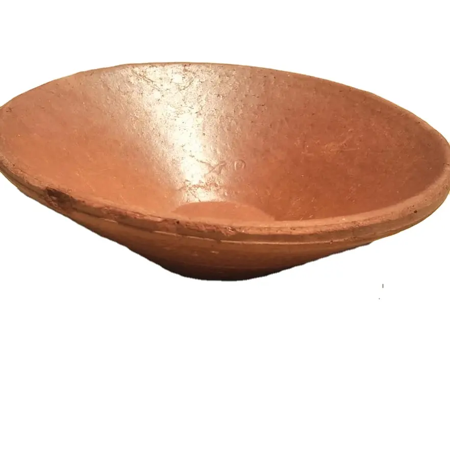 Plato pequeño de arcilla de tacota hecho a mano, plato pequeño usado para servir postre, helado dulce, taza de cucharilla y artículos de comida de tamaño 11,5 cm, nuevo diseño