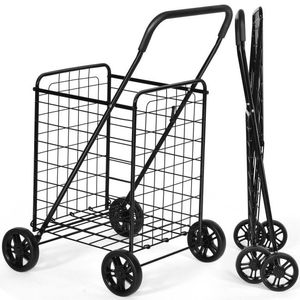 Chariot utilitaire pliable portable pour les courses et la lessive - Product Image 4
