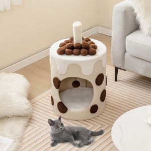 Árbol rascador para gatos con poste rascador, diseño sólido, para oficina, tipo condominio, estructura de escalada - Product Image 5