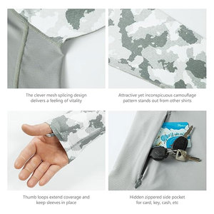 Camisa de Pesca UPF 50 para Hombre, Sudadera con Capucha Refrigerante, Camuflaje, Manga Larga, Ligera, Transpirable, Protección Solar, Pesca al Aire Libre - Product Image 5