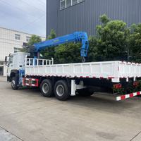 Grue montée sur camion Sinotruk HOWO 6x4, grue hydraulique à flèche télescopique pour travaux de construction