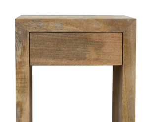 Mesita de Noche de Lujo Estilo Rústico Moderno, Hecha a Mano con Madera Maciza de Mango, Diseño Ecológico, con un Cajón de Almacenamiento para Dormitorio - Product Image 3