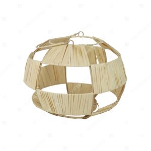 Lanterne suspendue en verre style Japandi avec feuilles de palmier, support de bougie sur trépied, pour jardin et décoration intérieure - Product Image 3