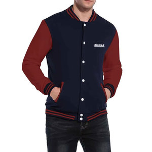 Chaqueta Letterman Personalizada de Lona con Cuello Alto, Cómoda, para Hombre, Mangas Largas, Transpirable, de Secado Rápido, Ecológica, para Invierno - Product Image 1