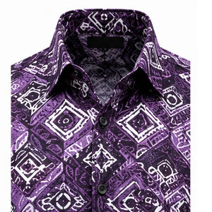 Camisa de Lujo Estampada para Hombre, Ligera, con Tela Transpirable y Elegante para Uso Diario - Product Image 3