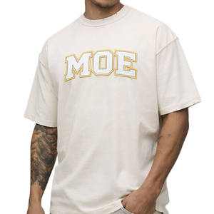 Custom Logo Branding Cotton Streetwear Tee Relaxed Fit Crew Neck <b>Men</b>’s T-<b>Shirt</b> <b>for</b> Private Label OEM Wholesale Manufacturing - Product Image 1