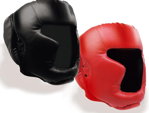 หน้ากากป้องกันศีรษะสำหรับชกมวย PU ปรับได้ ฝึกซ้อม MMA มวยไทย เทควันโด เหมาะสำหรับผู้เริ่มต้นทุกเพศทุกวัย HAWK - Product Image 1