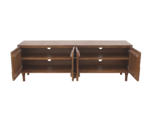 Contemporary Wooden <b>Tv</b> <b>Sideboard</b> Media Credenza Storage Cabinet Multi Door Entertainment Unit Shelving Living Room Furniture - Product Image 2