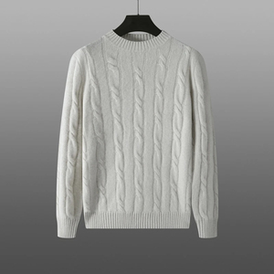 Round Neck Men Sweaters And Pullovers Knitted Breathable Men Sweaters Solid Color Pullover Men's Sweaters - Product Image 2