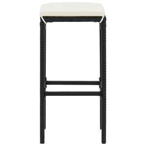 Juego de bar para jardín de madera maciza de acacia, colección de 5 piezas, color negro - Product Image 6