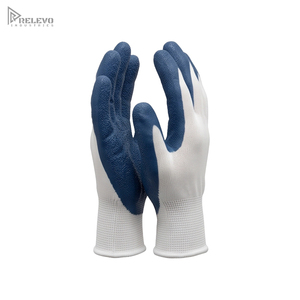 Custom Heavy Duty Latex Coated <b>Gloves</b> Non-Slip Crinkle Latex Coated Palm Seamless <b>Knit</b> Elastic Wrist Garden Work <b>Gloves</b> - Product Image 4