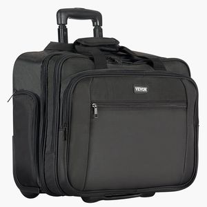Borsa per Computer portatile da 17.3 pollici per lavoro nera con ruote per borse e custodie per uomo e donna - Product Image 1
