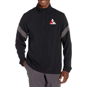 เสื้อแจ็คเก็ตเบสบอลแขนยาวสำหรับออกกำลังกาย  เสื้อแจ็คเก็ตเบสบอลแบบมีซิป 1/4 สำหรับทีม  สามารถสั่งทำได้ - Product Image 4