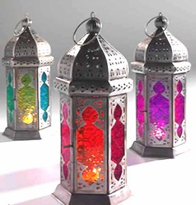 Lanterne marocaine en fer et verre, artisanale, portable, aux couleurs vives et aux formes géométriques, lampe de table décorative pour la maison, Noël, DL-002 - Product Image 5