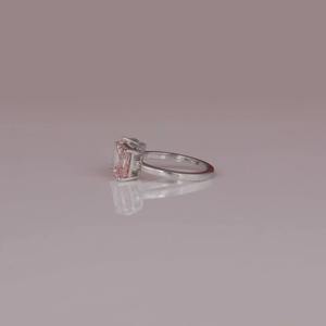 Cvd Lab Grown Créé Diamant En Argent Massif Coupe Ovale Bague De Fiançailles Bijoux pour Cadeau Femmes De Fabricant Indien - Product Image 5