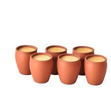 Tasses à céréales faites à la main en gros Smoothie en terre cuite tasse à boire en argile mexicaine verre à eau en terre cuite pour le thé Faizacraft - Product Image 4