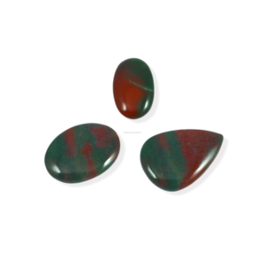 Pierres précieuses d'agate sanguine naturelle Radha Arts, vertes et rouges, 20-35 mm, formes variées, polies à la main, pour la fabrication de bijoux - Product Image 5