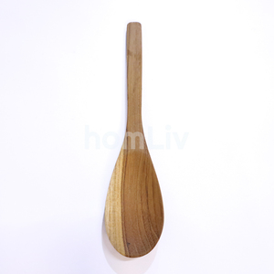 Cuillère de service décorative en bois de teck massif, faite à la main, durable et naturelle, pour cuisine, spatule à riz, ustensile de cuisson, vaisselle - Product Image 5