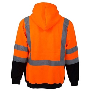 Sudadera de seguridad reflectante de alta visibilidad con cremallera, ropa de trabajo, resistente a las llamas, uniforme de construcción para invierno - Product Image 3