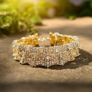 Sparkling Crystal Bracelets & <b>Bangles</b> <b>Set</b> 10575632MG_2.8 for Wedding & Festive Wear - Product Image 3
