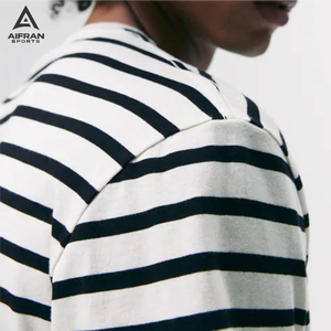 Camiseta Aifran Premium con Forro, de Algodón Elástico de Lujo para Hombre, Ropa Urbana, Logotipo Personalizado, Proveedor Mayorista de Alta Calidad - Product Image 3