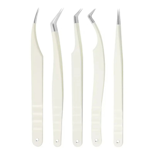 Pinzas para Pestañas de Acero Inoxidable de Alta Calidad MAHFOOZ INSTRUMENTS con Logotipo Personalizado, Diseño Antiestático y de Precisión para Uso en Salón - Product Image 1