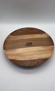 Wood Double Tier Rotating <b>Tray</b> Smooth-Spin Lazy Susan for Tabletop <b>Spice</b> Serving - Product Image 4