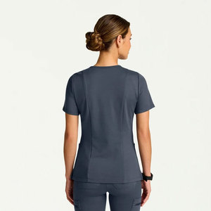 New Fashion Women's <b>Scrub</b> <b>Tops</b>-Comfortable Breathable Knitted Plus Size Customized Color Logo OEM Service Hospital Needle - Product Image 6