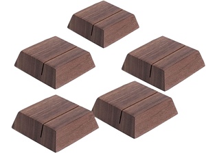 Soportes para Números de Mesa de Madera Natural, Hechos de Madera Dura, Porta Tarjetas para Eventos, Fiestas, Letreros con Números de Mesa - Product Image 4