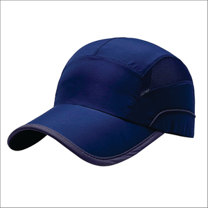 Casquette de sport unisexe bleue à 6 panneaux en maille respirante, ajustée, pour une utilisation en plein air au printemps et en été - Product Image 2