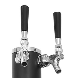 Dispenser di Birra a Doppio Rubinetto da 32 Pollici con Kegerator Refrigeratore e Scaldabirra, Ripiani per Bombole CO2 e Vassoio Raccogligocce - Product Image 6