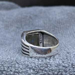 Blue Labradorite Signet <b>Ring</b> Victorian Handmade 925 Sterling Silver <b>Mens</b> Jewelry Luxury Gift <b>For</b> Him - Product Image 6