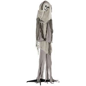 Scheletro di Strega Animatronico per Halloween da 74 Pollici, Decorazione da Esterno con Suono e Movimento, Accessorio Animato per Decorazioni Luminose - Product Image 1