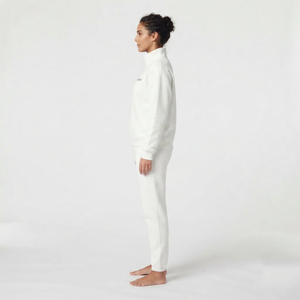 HAWK EYE Sudadera Deportiva Blanca para Mujer, con Cierre Completo, Color Sólido, con Bolsillos Laterales, Corte Regular, para Otoño - Product Image 4